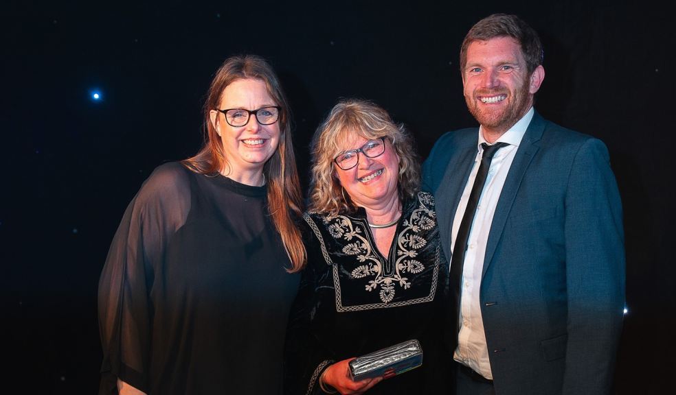 Beth and Andrea collect their awards Devon Tourism Awards