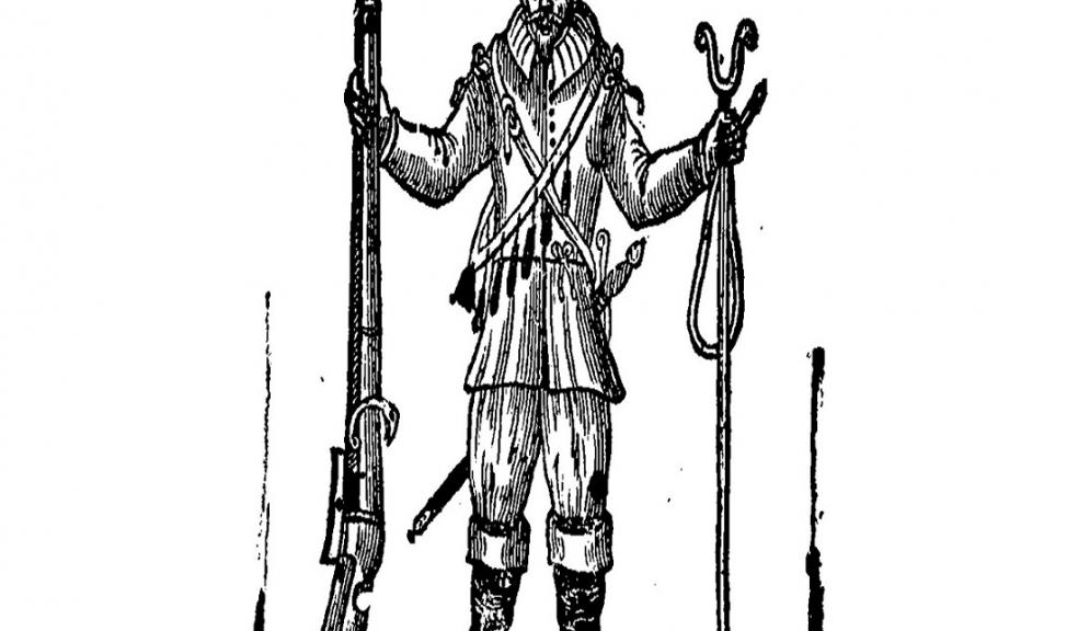 Civil War soldier taken from Military and spiritual motions for foot companies (London, 1645) (alt="")