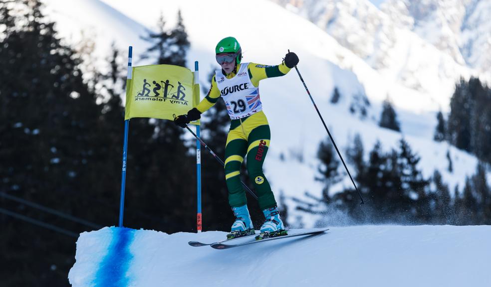 Tackling the jump. Dominic King, Army Media Office (Germany).