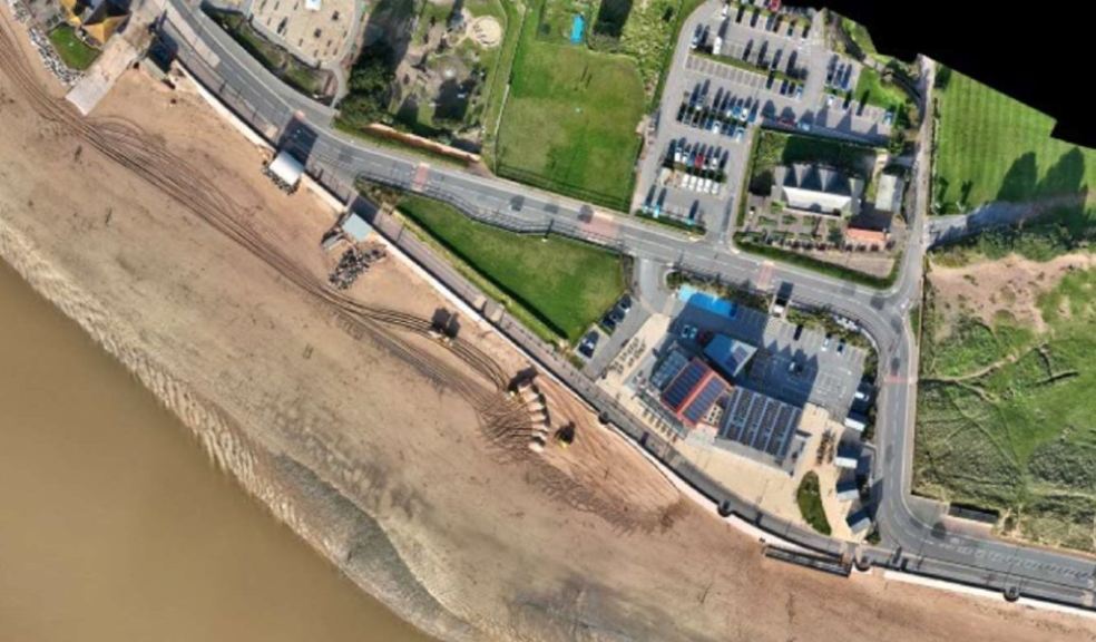 Aerial view of Exmouth Seafront