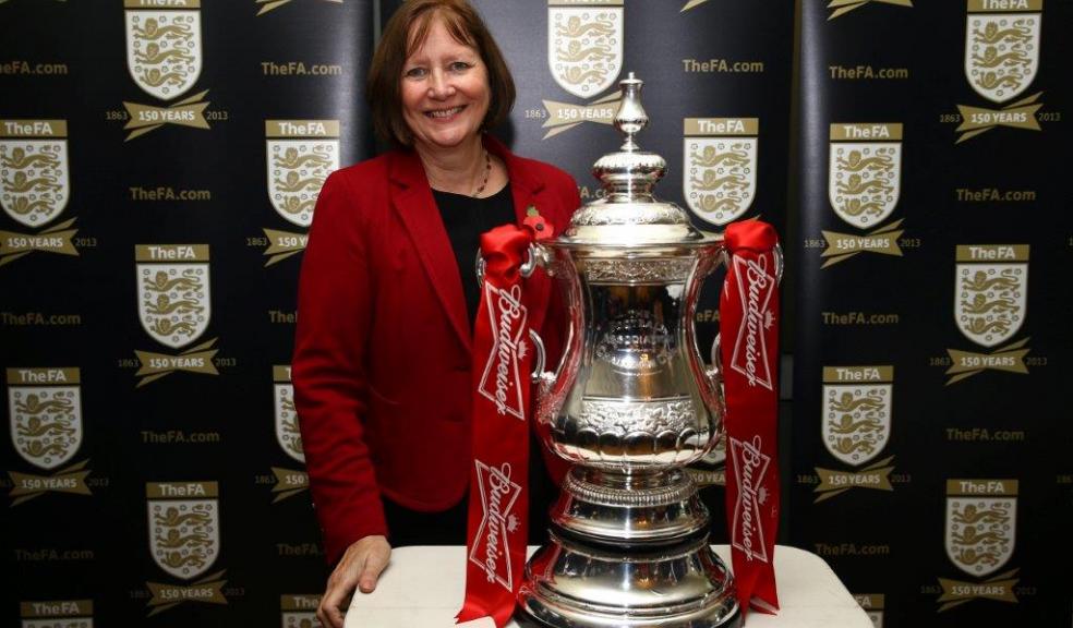 Alison Seabeck MP with the FA Cup