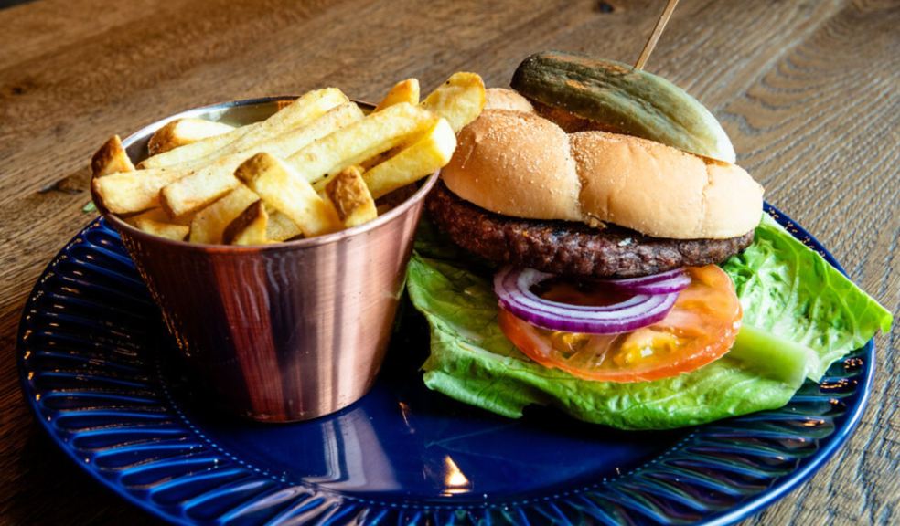 Burger and chips