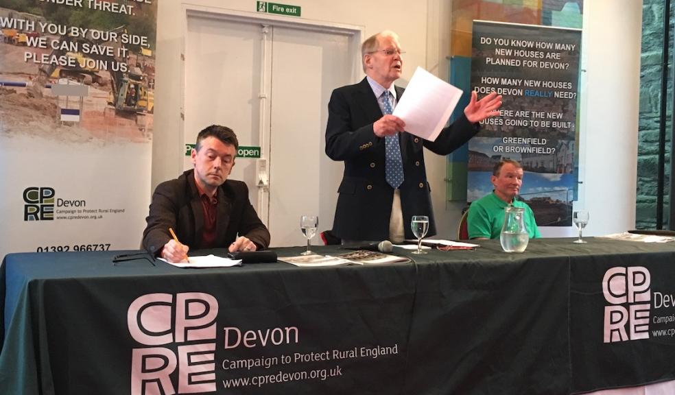 Tom JOnes, Robin Hogg and Dr Phil Bratby at CPRE Devon's housing seminar in Tavistock