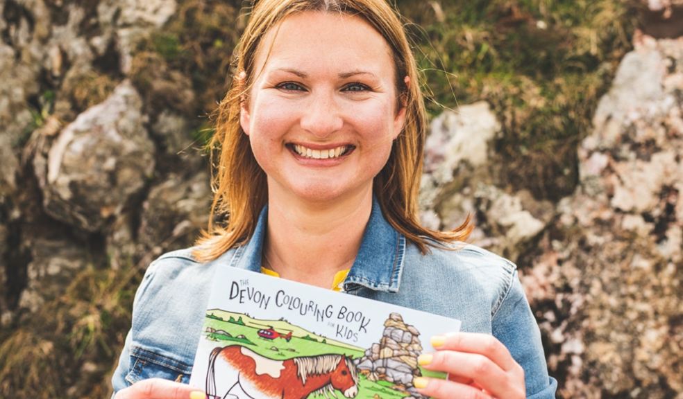 Claire Hall with her colouring books (Photo by Claire Gillo)