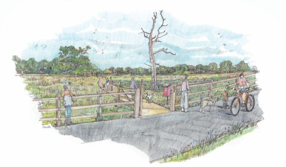 Clyst Meadows sketch. © EDDC