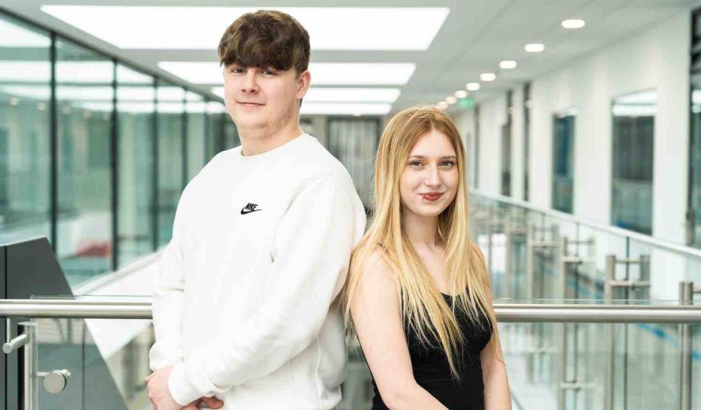 South Devon College students, Charlie Groves and Grace Harrison are both staying local to study for 