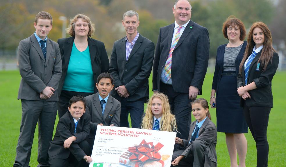 Cllr Penberthy and Cllr Lowry with pupils and staff from Lipson Academy and Stoke Damerel Community College.