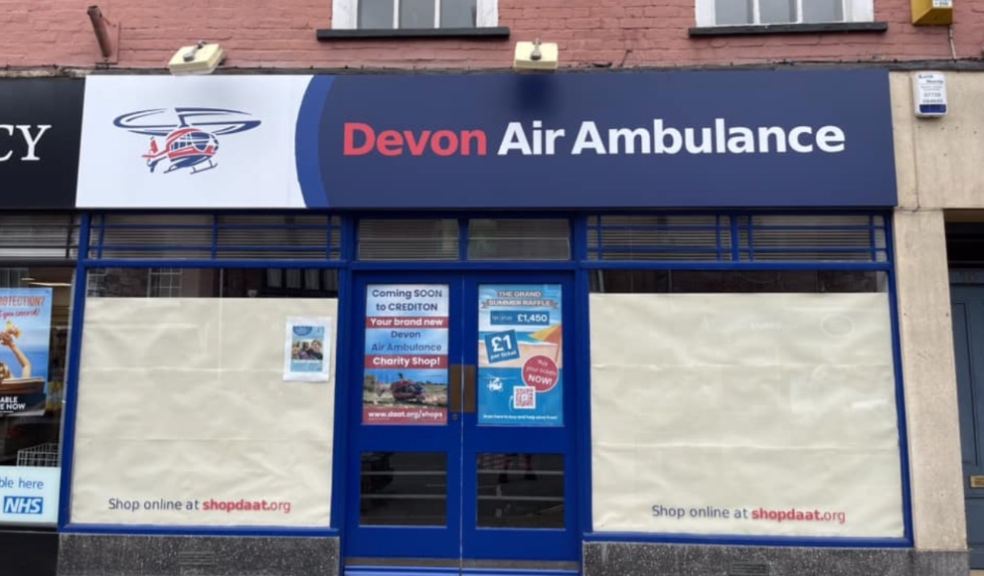 Devon Air Ambulance are looking forward to opening the doors of a brand-new charity shop in Crediton. Photo: Devon Air Ambulance.