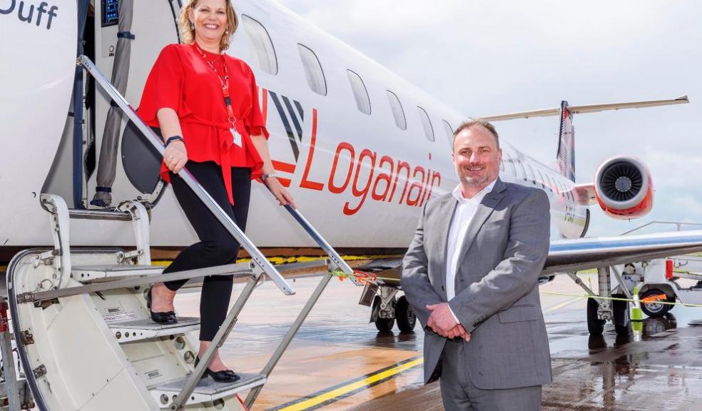 Donna McHugh, Head of Sales & Revenue, Loganair with Stephen Wiltshire, Operations Director, Exeter Airport