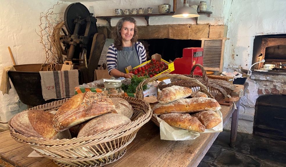Emily Gladstone inside Old Bakery. Photo: Meg Vallender, National Trust Images.