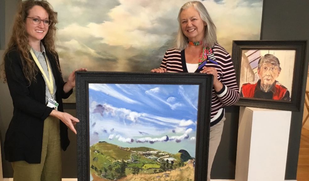 L-R: Terah Walkup, art curator at the Box and Catherine Gillen, Director of the Brownston Gallery