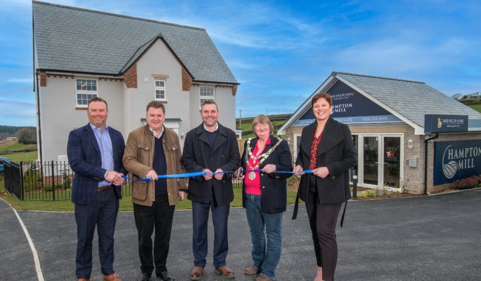 Local homebuilder David Wilson Homes welcomes Central Devon MP Mel Stride and the Mayor of West Devon Caroline Mott to open the brand new show home at its Hampton Mill development in Okehampton.