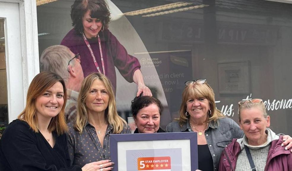 Photo Caption: Home Instead Ivybridge with the 5 Star WorkBuzz certificate.
