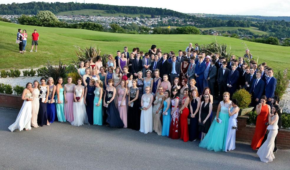 Year 11 students at their prom.