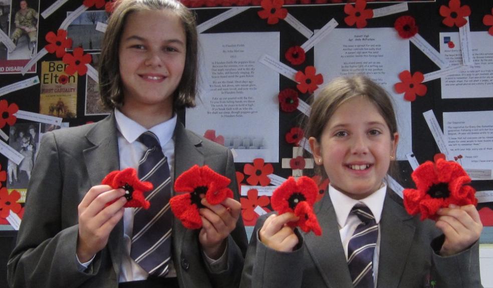 Ellie and Eloise with their poppies.