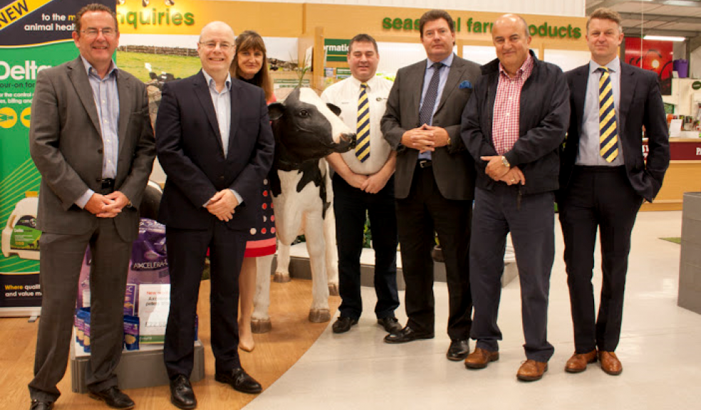 Paul Coles - BT South West Regional Partnerships Director; Peter Heaton Jones – MP for North Devon; Julie Edwards - Head of Agricultural Affairs and Corporate Communications, Mole Valley; Shaun Carter – Store Manager, Mole Valley Farmers; Councillor Andrew Leadbetter – Cabinet Member for Economy and Growth, Devon County Council; Councillor David Hall - Deputy Leader, Somerset County Council;