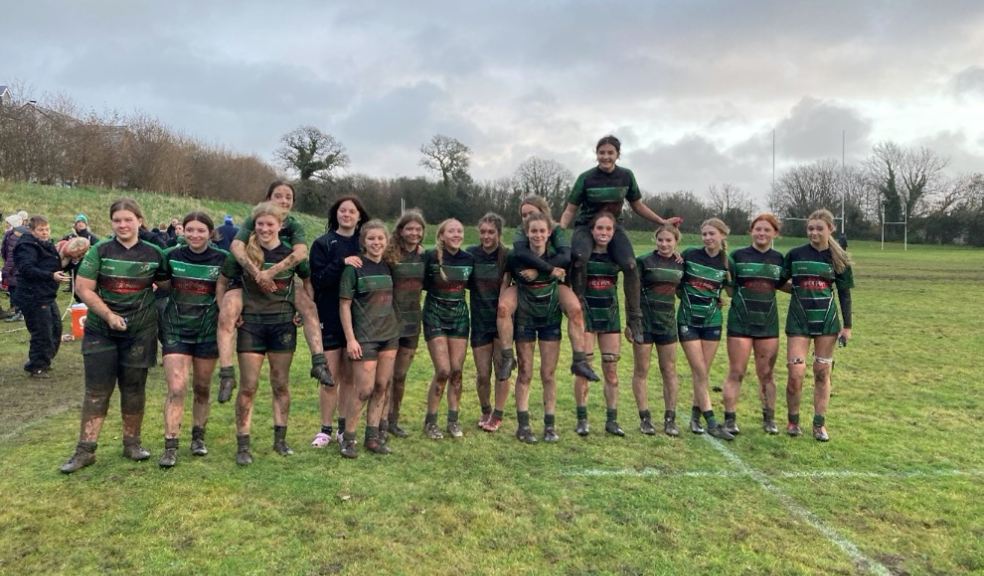 Ivybridge U16 girls playing rugby