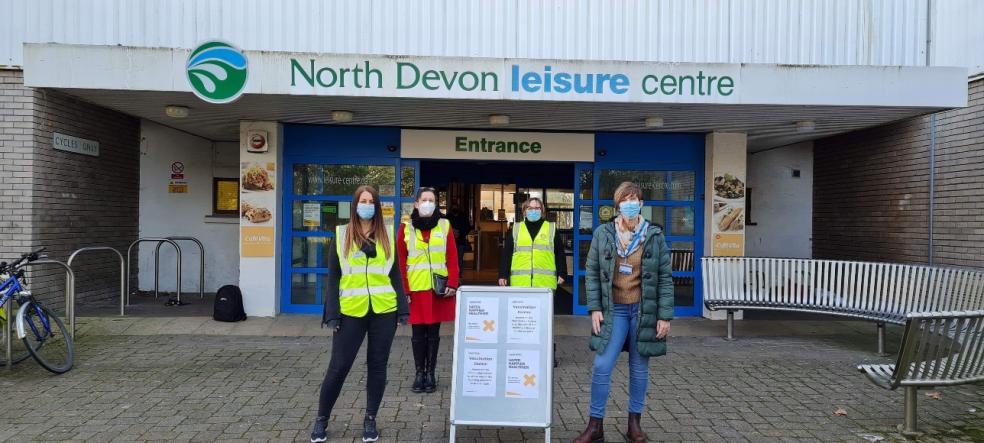 Jannine Law (on the far right) with other volunteers Nhs, International women's day
