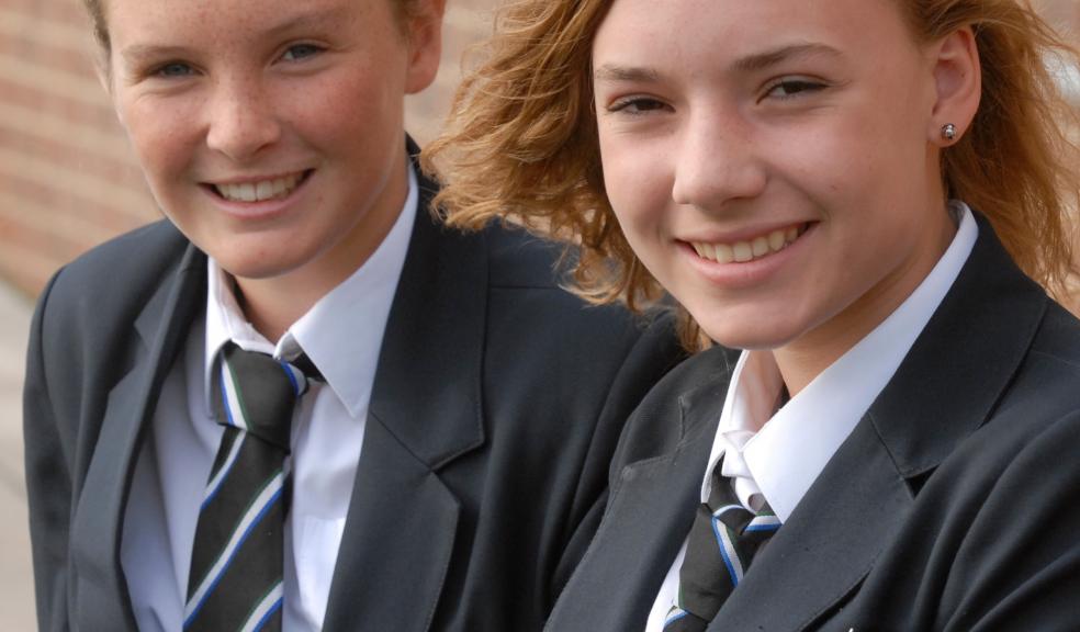 Sailing aces Bella Fellows and Ella Methven, students at Ivybridge Community College