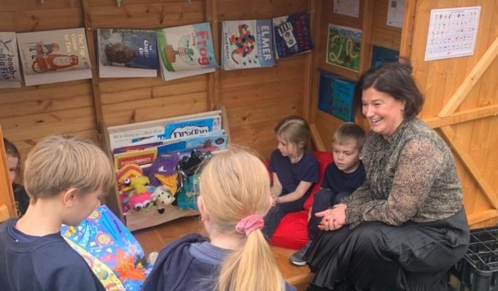 Lynis Bassett, Founder and Trustee of Class People Foundation at one of the schools benefitting from a grant.
