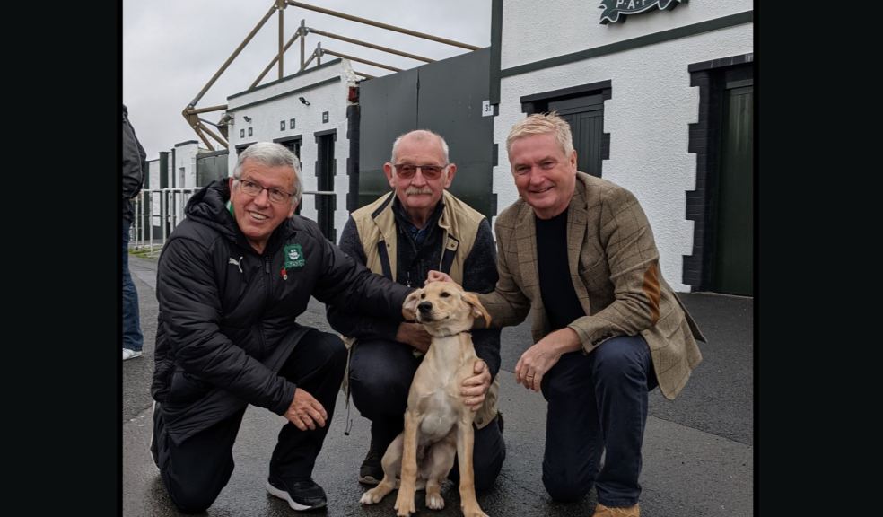 Pictured L-R: Paul Hart, Stanley Cartwright & former captain Leigh Cooper Pictured L-R: Paul Hart, Stanley Cartwright & former captain Leigh Cooper