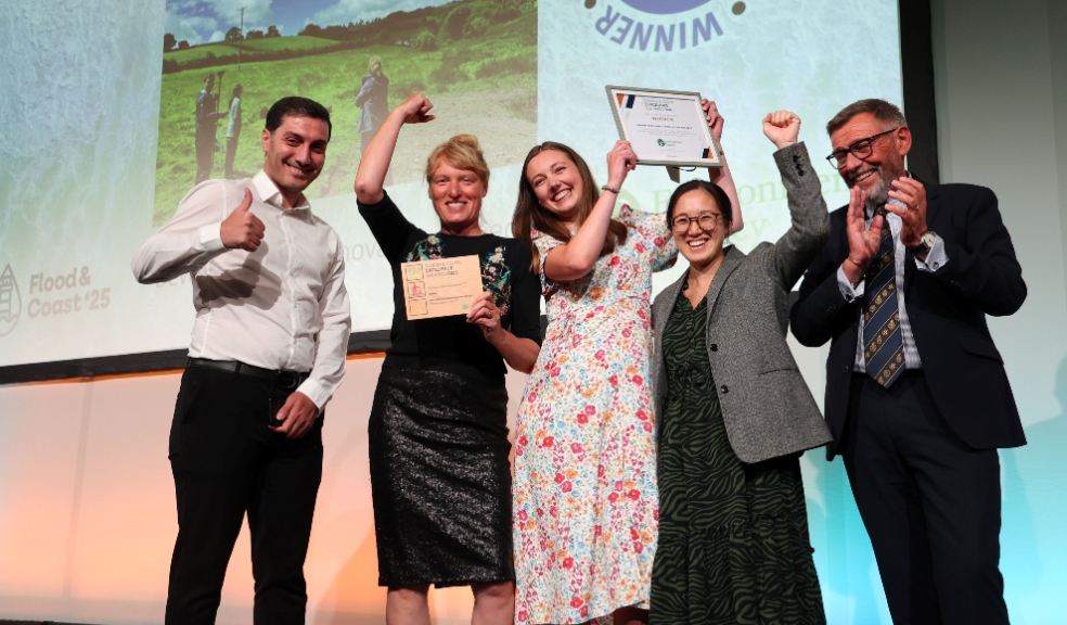 Partners involved in DRIP collecting their Flood and Coast Excellence Award