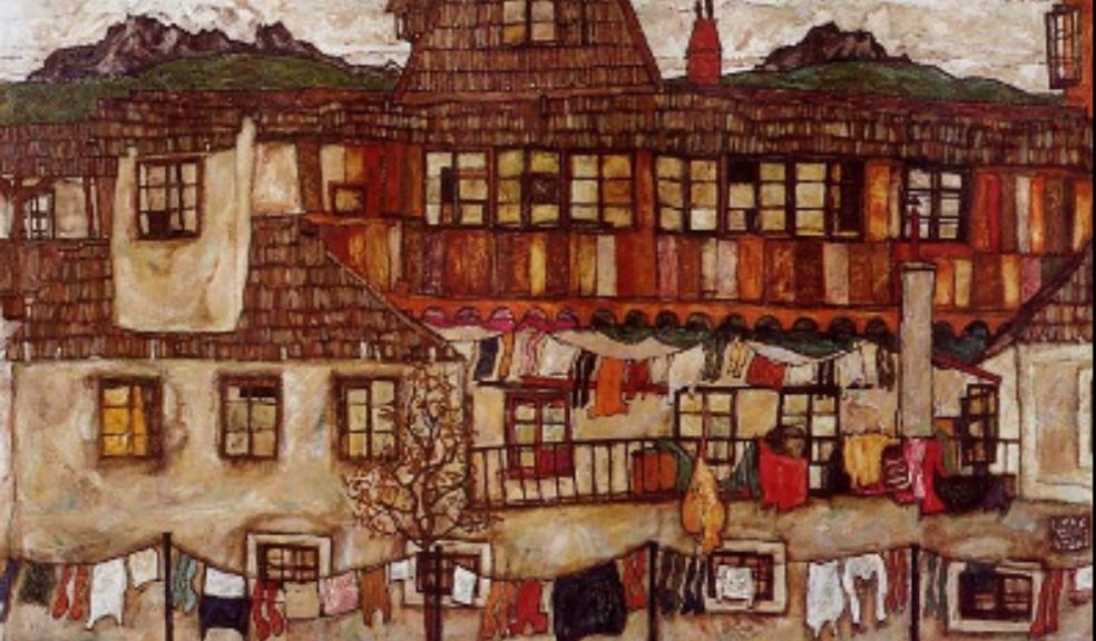 House With Drying Laundry - Egon Schiele / www.egon-schiele.net/House-With-Drying-Laundry.html