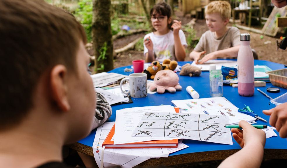The Outdoors School Children in an outdoors school