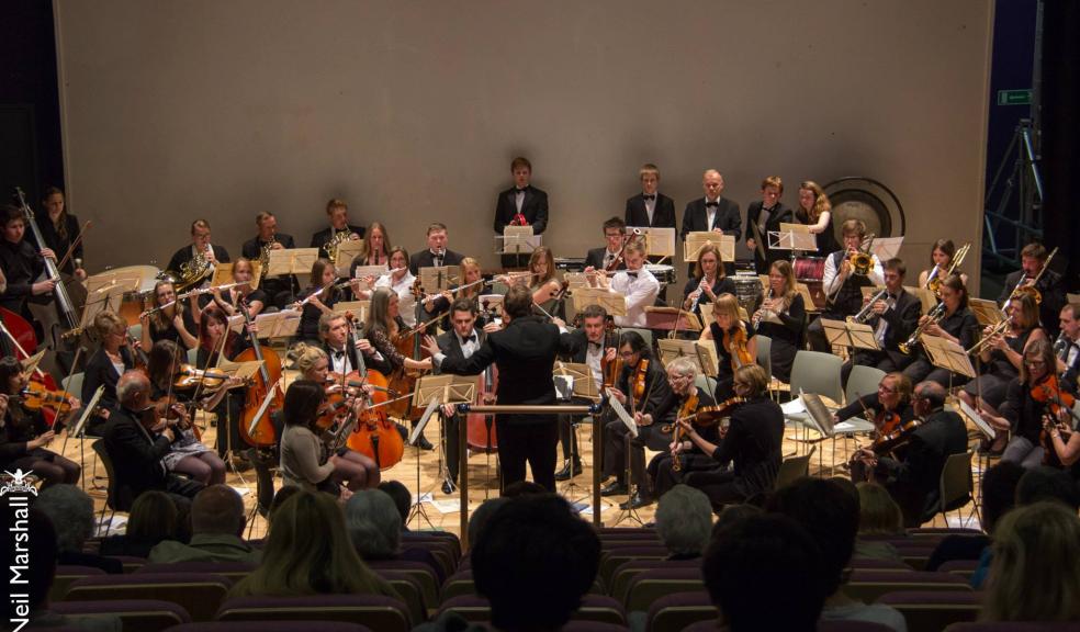Plymouth University Orchestra. Photo by Neil Marshall
