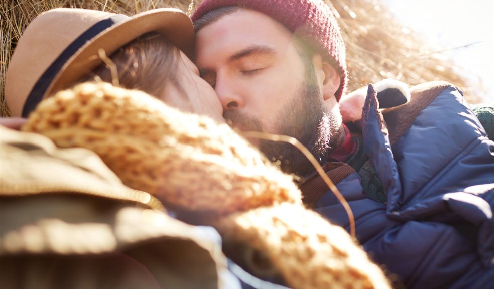 Rural Romance Farming couple kissing