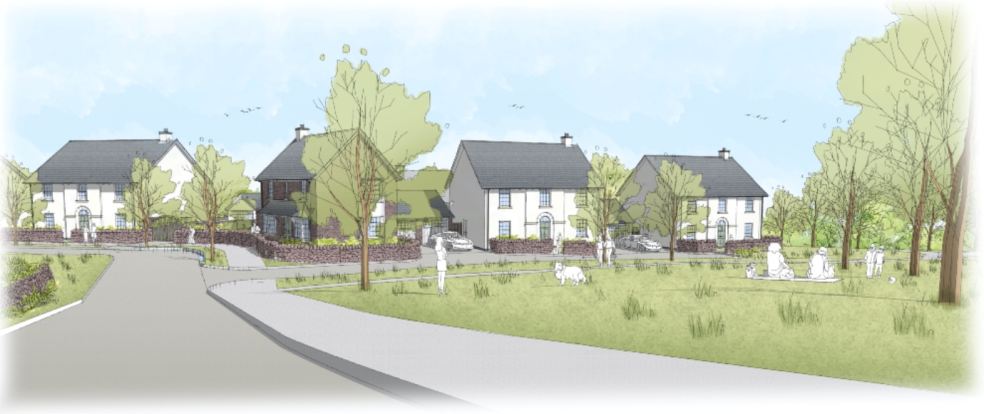An artist’s impression of the Edenstone Group’s new homes in Sampford Peverell