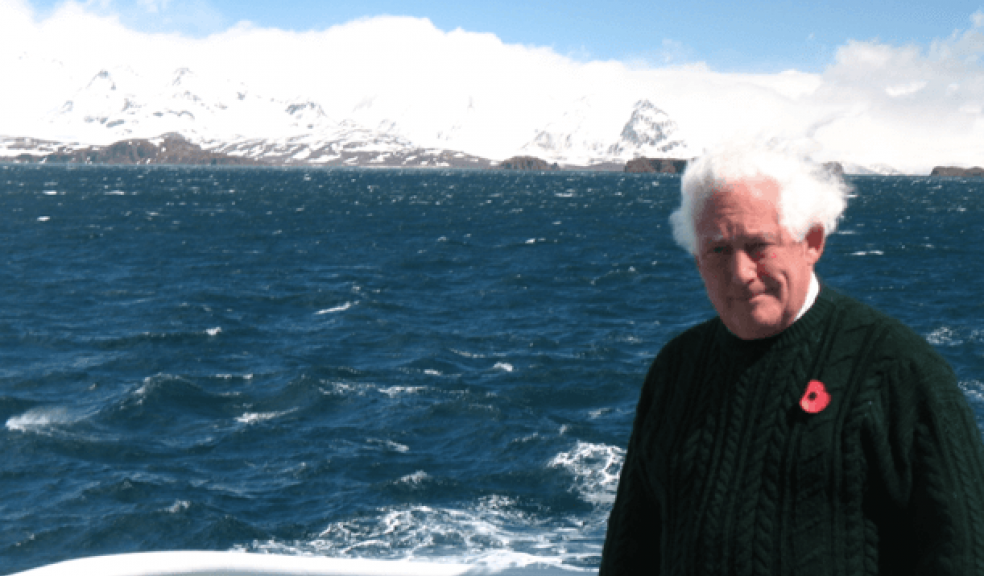 Ewen Southby-Tailyour pictured off the Fortuna Glacier in South Georgia from an expeditions ship on which he was a guide. Ewen has praised the care he received from Peninsula NHS Treatment Centre