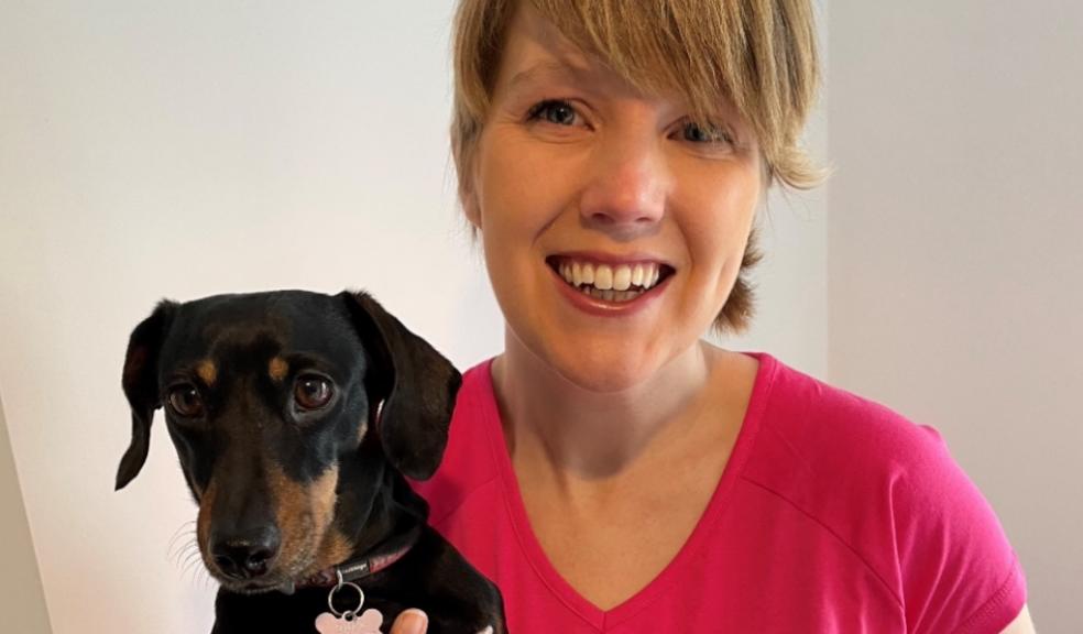 Cancer survivor Heather Duff with her minature dachshund Parsnip Cancer survivor Heather Duff with her minature dachshund Parsnip