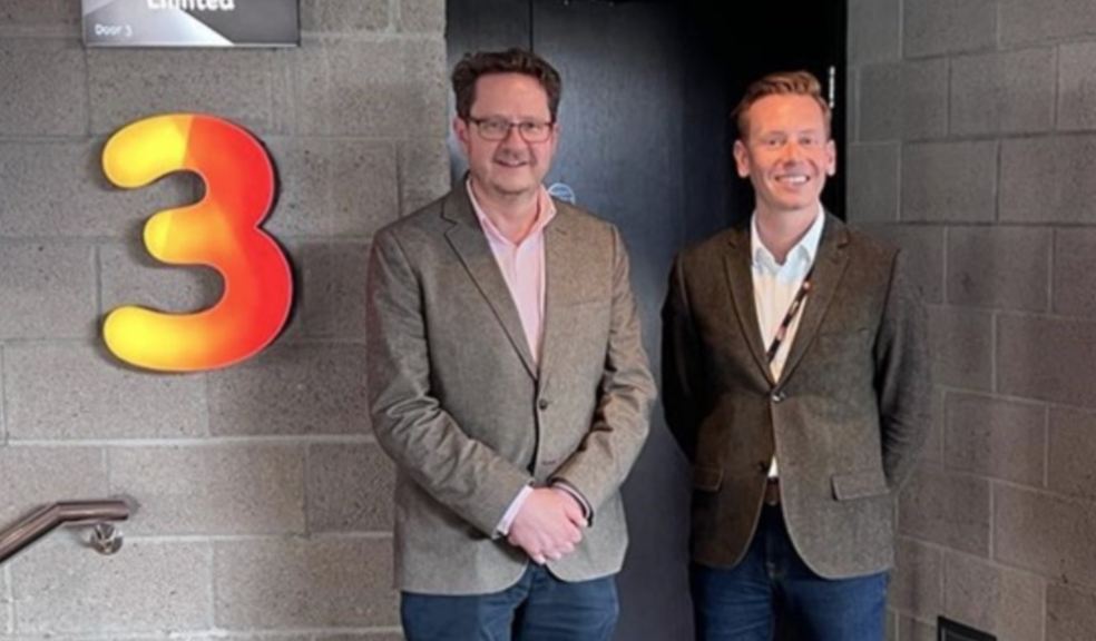 Photo: (left) Adrian Bratt, Executive Director People, Legal and External & Affairs, Princess Yachts & (right) James Mackenzie-Blackman, Chief Executive & Executive Producer, Theatre Royal Plymouth