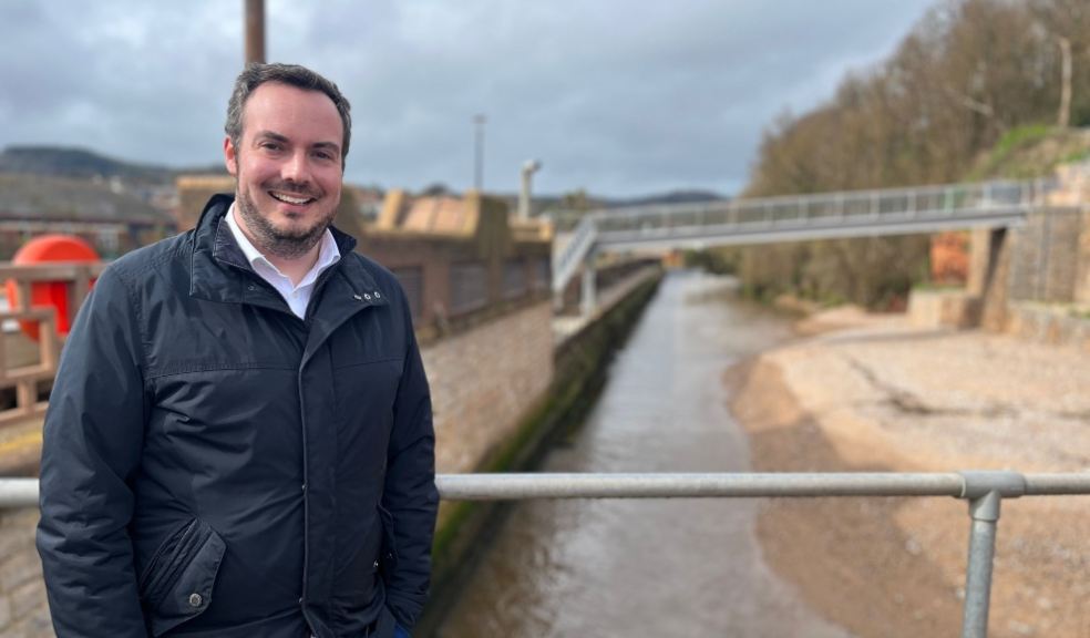 Simon Jupp MP on the River Sid, Sidmouth