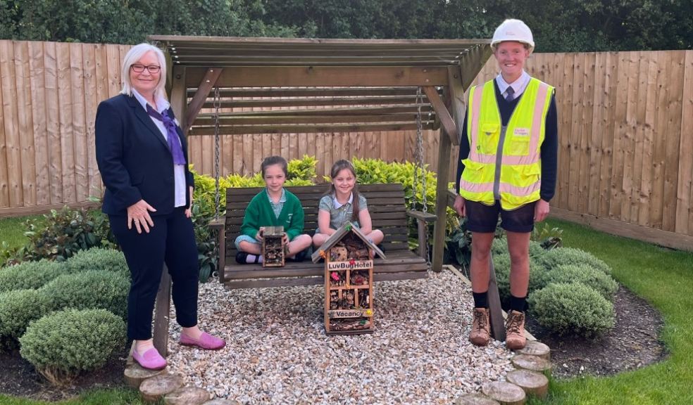 Children from a school in Cullompton have been getting creative by designing their own bug hotels to be installed at Taylor Wimpey’s nearby Culm Valley Park development.