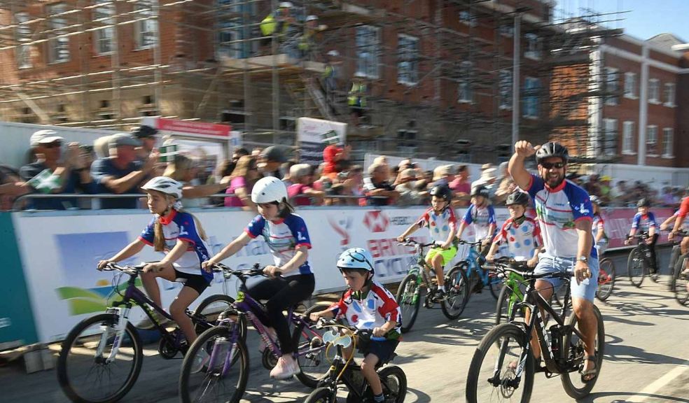 Tour of Britain 2021 community lead-out parade at Sherford