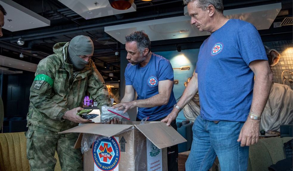 Ukraine medic unpacking supplies with Luca Alfatti and Mark Hannaford Ukraine medic unpacking supplies with Luca Alfatti and Mark Hannaford