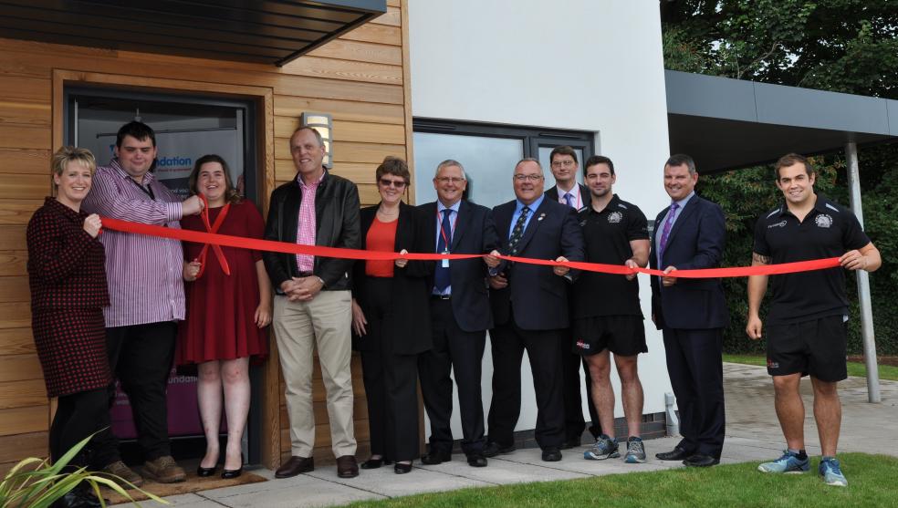 Picture by Glen King PR: Emma Osmundsen - Exeter City Council/ Harry Roberts/ Maria Dowswell/ David Lovell - Development Director, Heritage Homes/ Councillor Rachel Sutton - Exeter City Council/ Mark Cornfield - Deputy Principal – Director, Finance and Resources, WESC/Kieron Northcott - Exeter Foundation Trustee/ Jon Duckham - Fundraising Manager, WESC/ Adam Hughes - Exeter Chiefs/ David Bird - Exeter Foundation Trustee/ Ben Moon - Exeter Chiefs