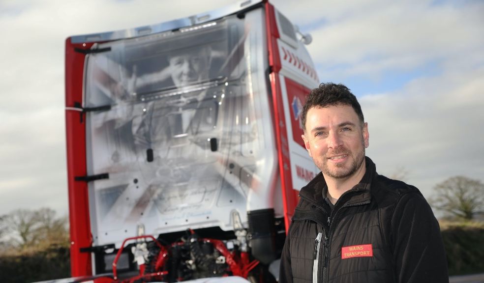 Wains Transport’s Actros L shows off its Winston Churchill artwork