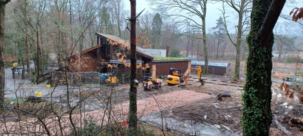 Work starts on the visitor centre at Stover Country Park