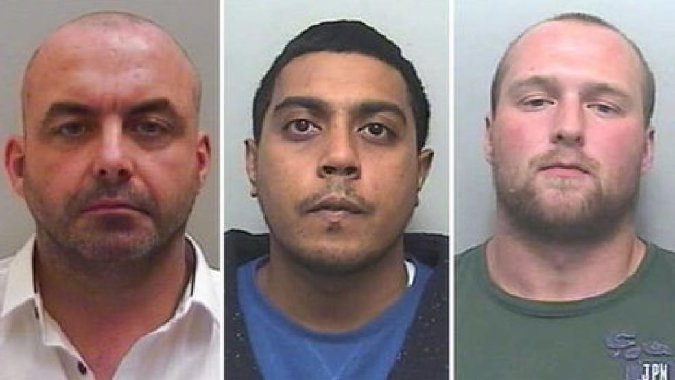 L-R Joe Curtis, 41, Mohammed Habib, 30 and Samson MacNab,22