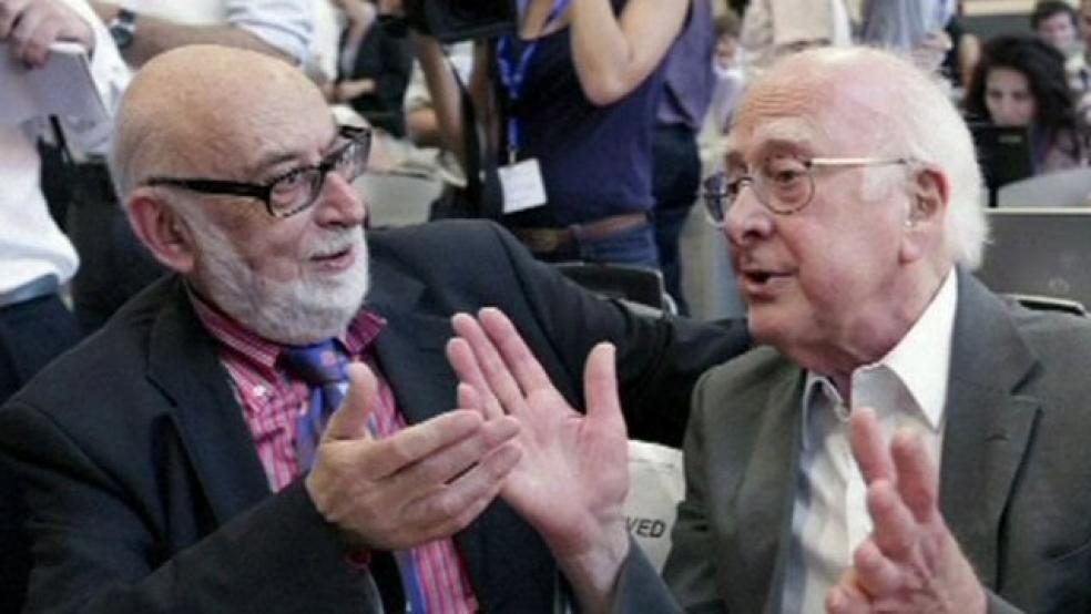 François Englert (left) and Peter W. Higgs. Higgs boson theorists awarded Nobel Prize for physics