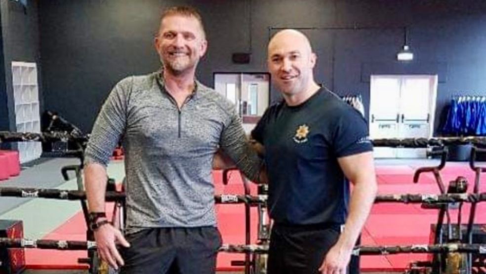 Photo: Ben Ground with Sgt Aron Walker, 2nd Batt Royal Anglian Regiment