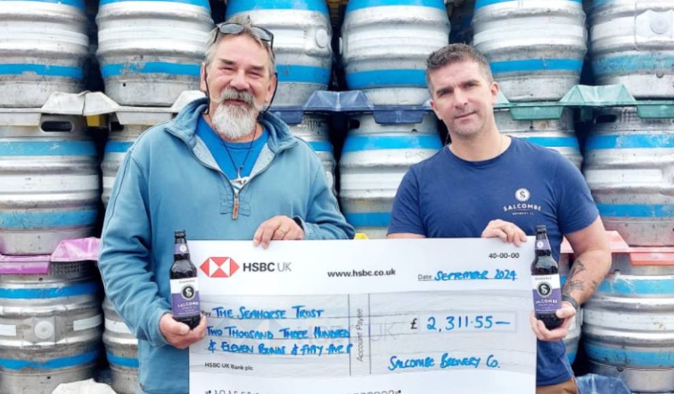 Photo caption: (L) Neil Garrick-Maidment, Founder of The Seahorse Trust, and (R) Jordan Mace, Managing Director of Salcombe Brewery Co.