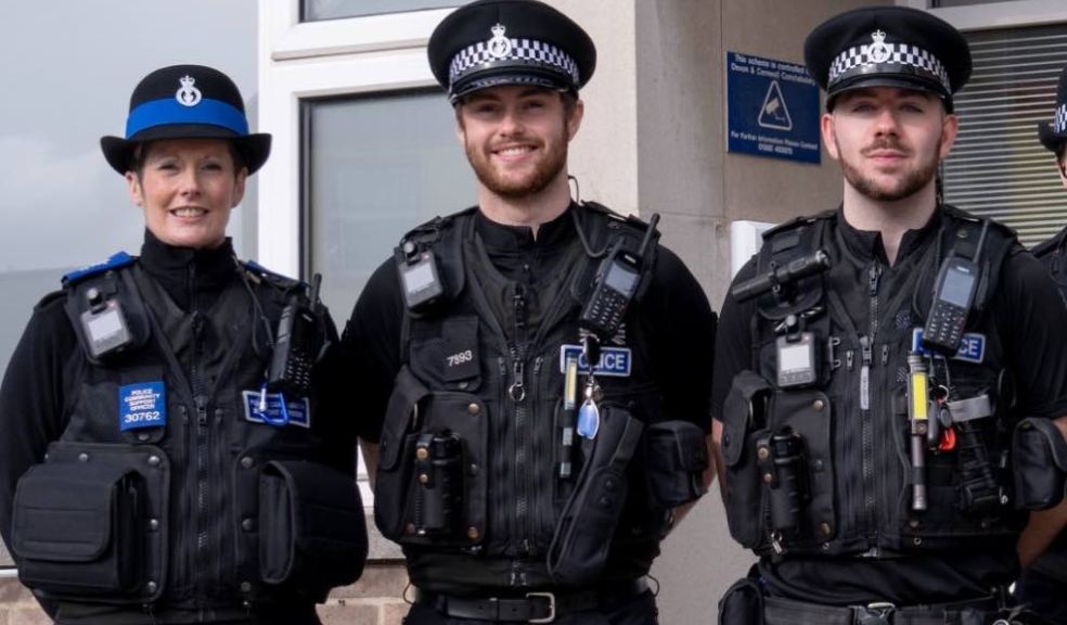 Photo caption:hows (left to right) PCSO Sarah Reece, PC Ross Buckler and PC Tom Driver from the Sidm