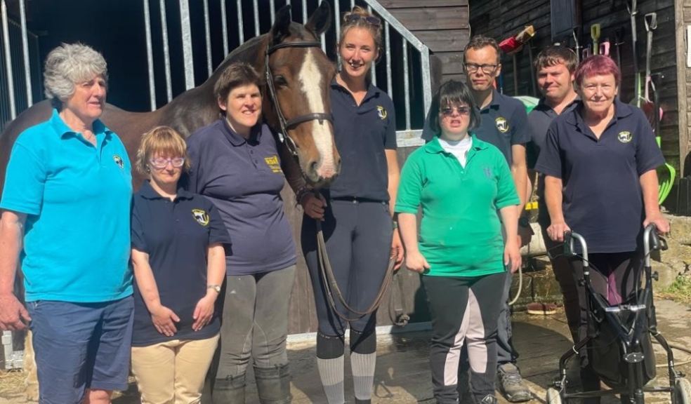 Erme Valley riders pictured with one of the horses