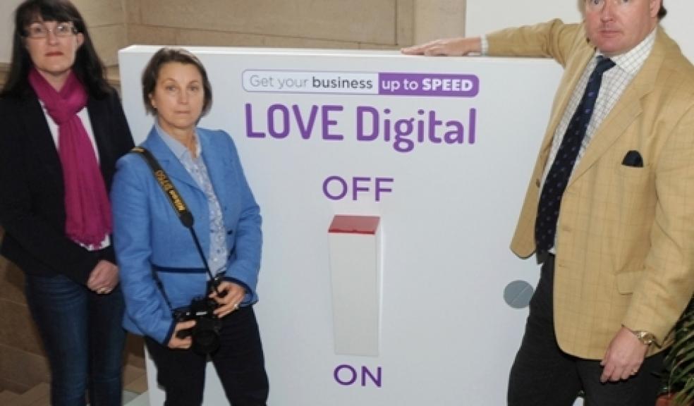 Cllr Andrew Leadbetter is joined by local businesswomen Claire Bragg (left) and Anita Corbin to urge women-led businesses in the Devon and Somerset to think more digital for greater success.