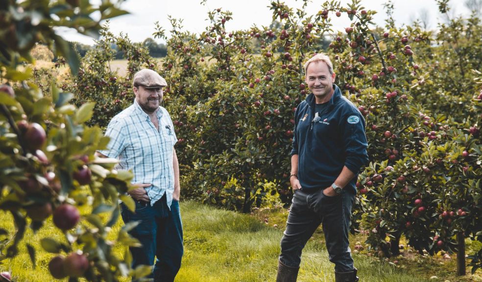LtoR Barny Butterfield, founder of Sandford Orchards and Ben Collins, the ex-Stig LtoR Barny Butterfield, founder of Sandford Orchards and Ben Collins, the ex-Stig