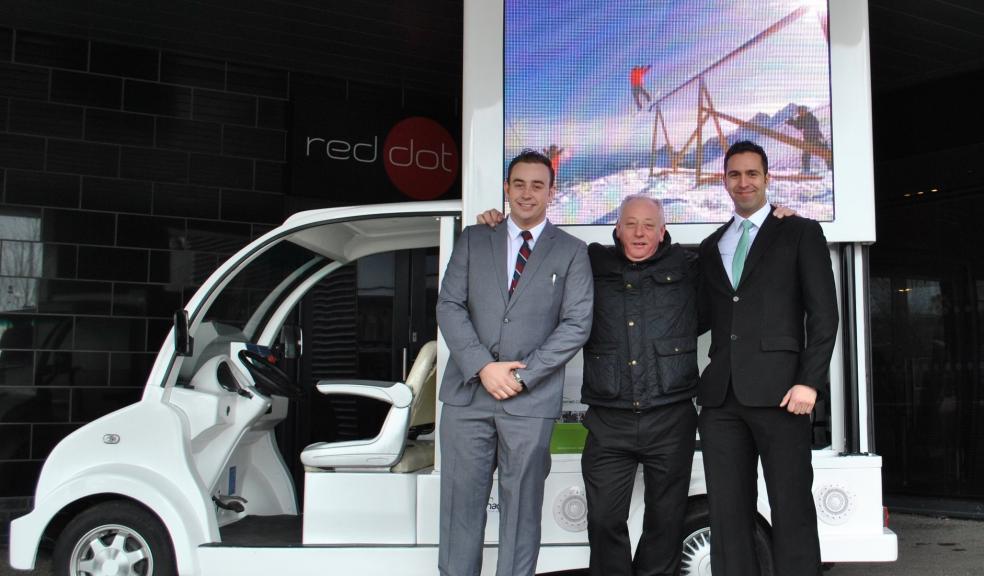 Dave Morris Managing Director Nomad LED / Ian Morris Director Nomad LED and Adam Egan (Ex-RAF) showcasing the Eco-Mini AdVan